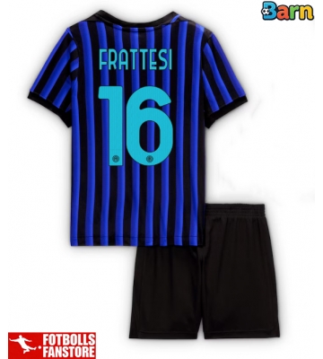 Inter Milan Davide Frattesi #16 Hemmatröja Barn 2025-26 Kortärmad (+ Korta byxor)